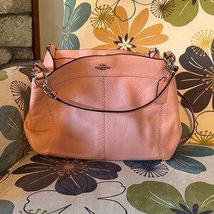 Coach small Lexy Blush Pink Pebbled Leather Bag